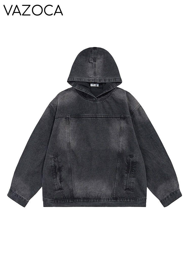 Loose Fit Denim Hoodie