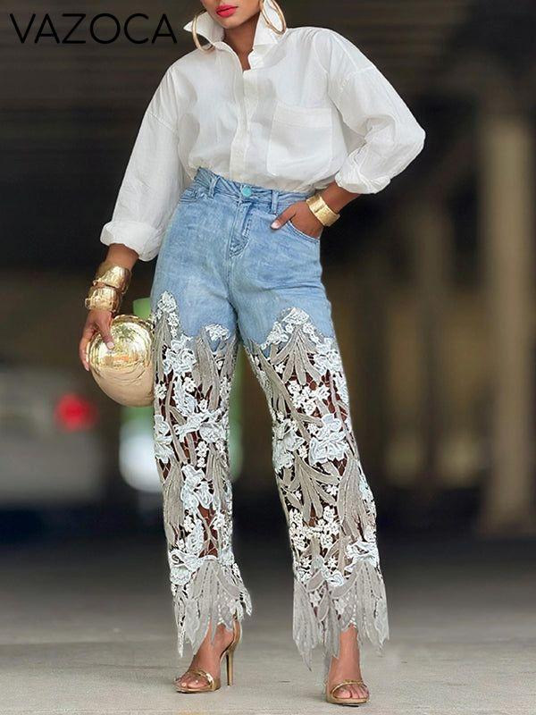 Morchique Lace Combo Jeans