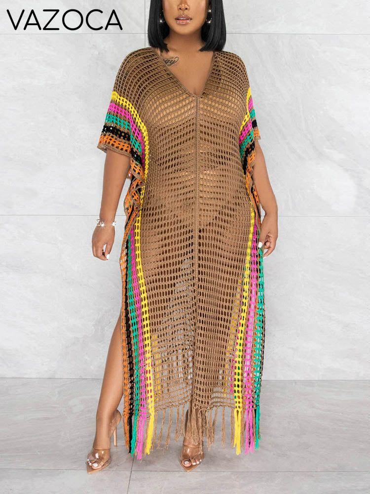 Color Block Crochet Cover Up
