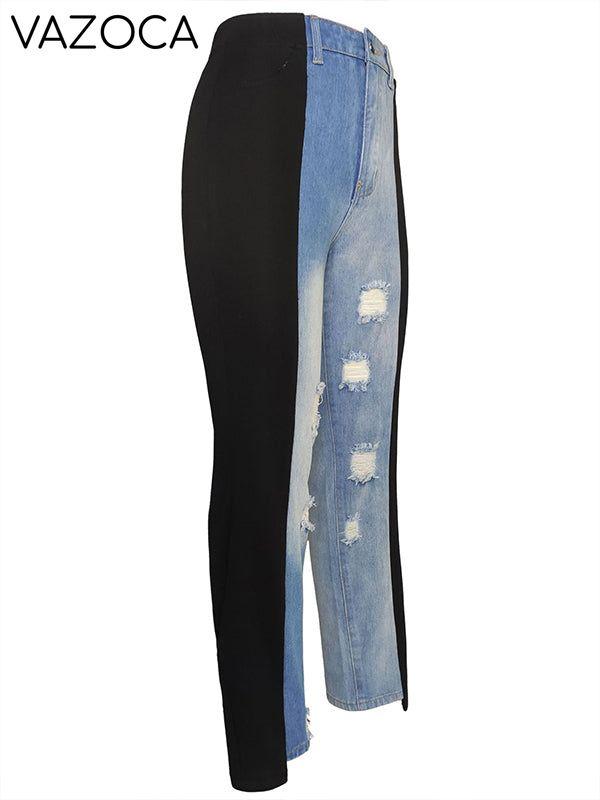Denim Combo Pants