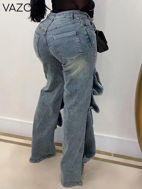 Detachable Straight Jeans