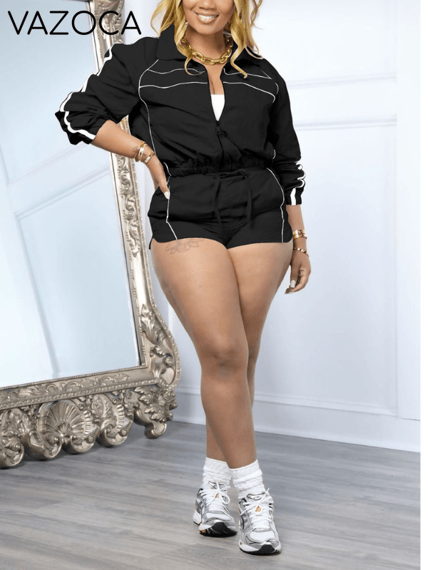 Morchique Side Stripe Jacket & Shorts Set