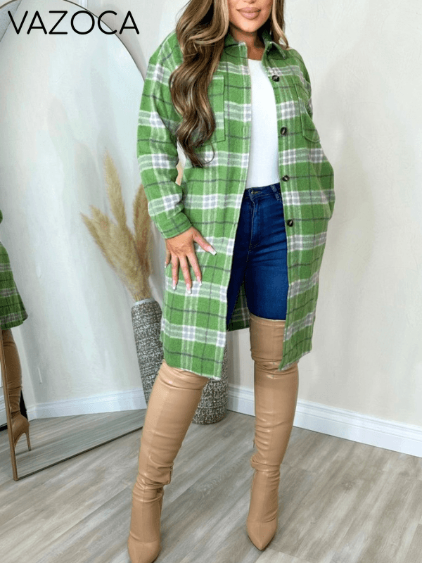 Plaid Shirt Jacket--Clearance