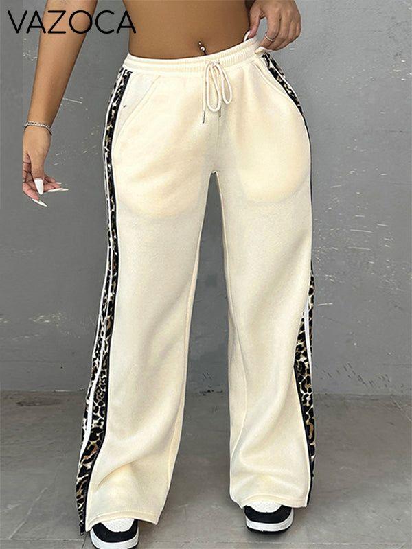 Plus-Size Leopard Combo Pants