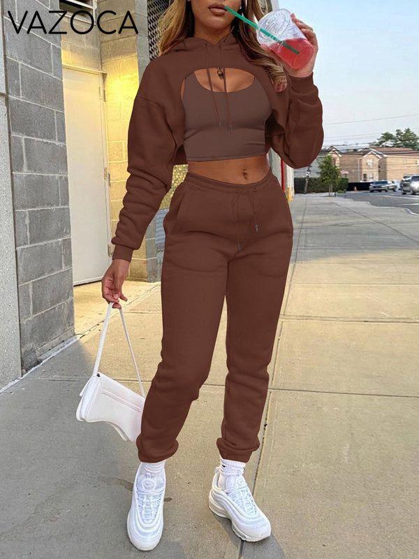 Hooded Three-Piece Set