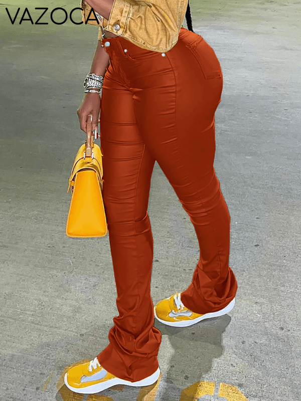 Solid Flared Pants