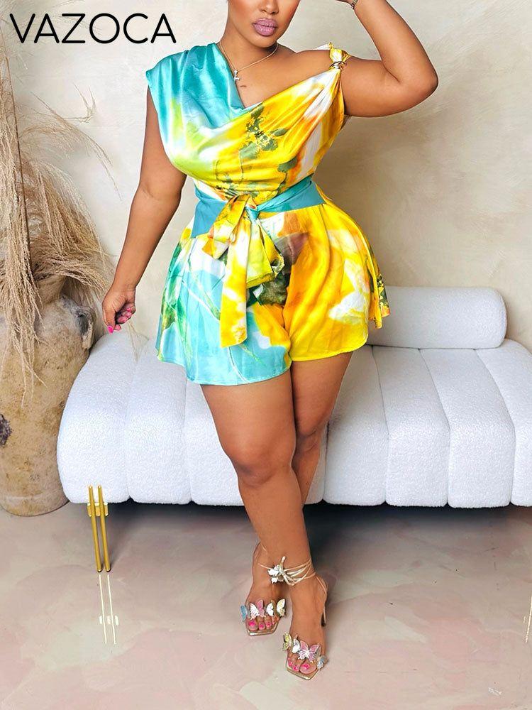 Floral Aroma One Shoulder Romper