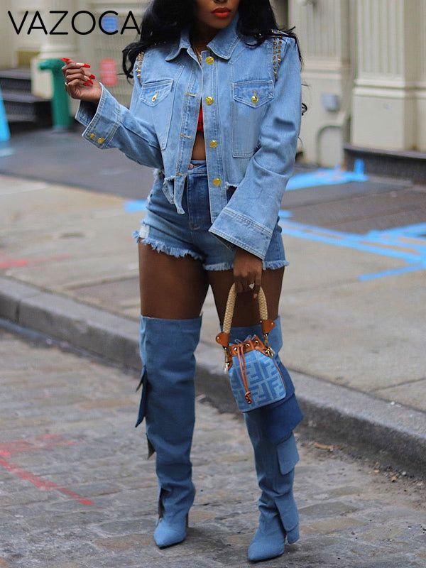 Asymmetric Denim Jacket