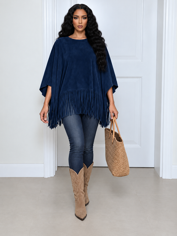 Solid Fringed Tee