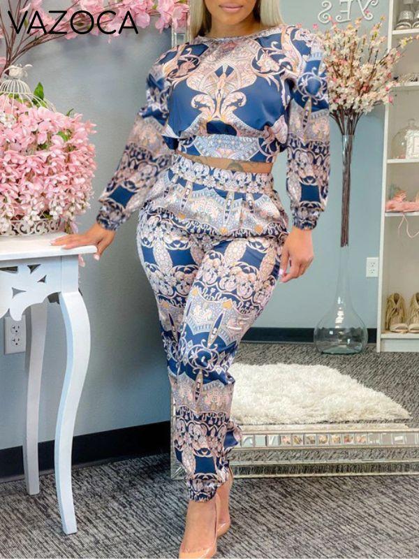 Printed Top & Jogger Pants Set