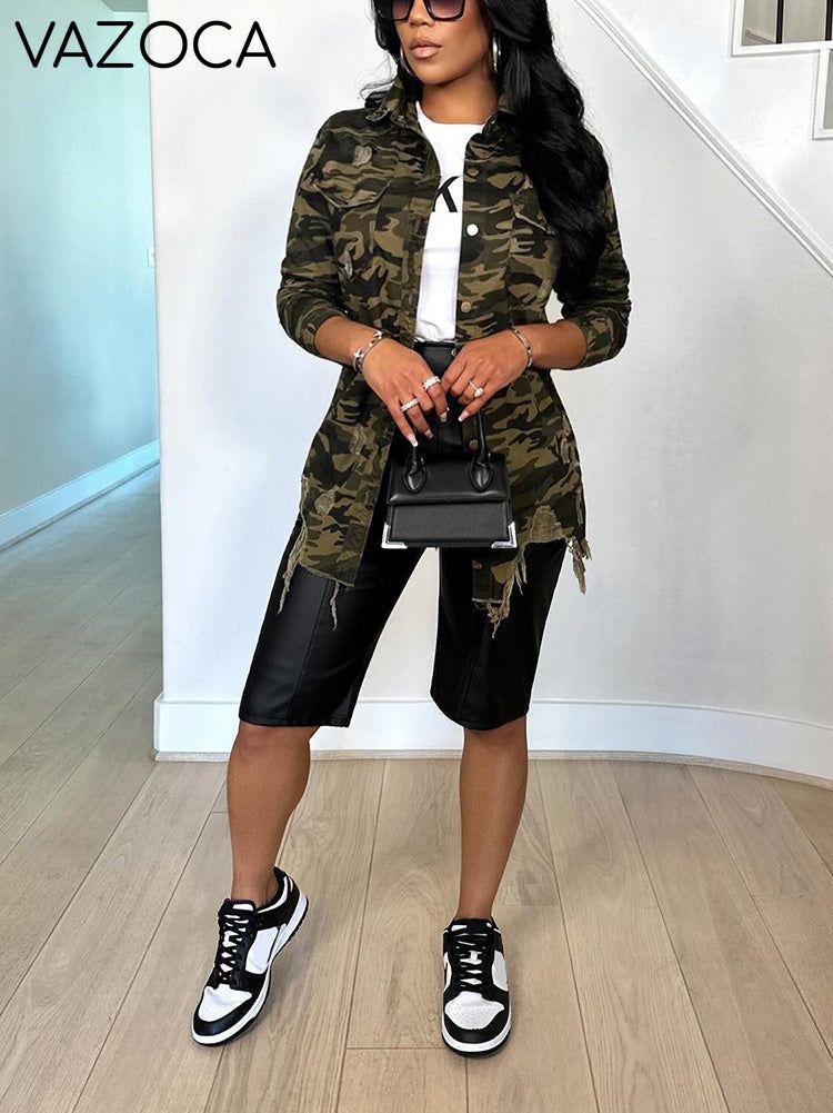 Camouflage Distressed Jacket