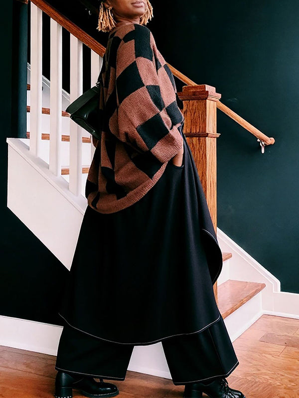 Overlap Wide-Leg Pants