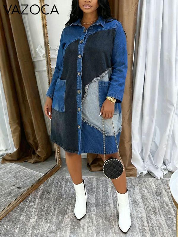 Colorblock Denim Jacket