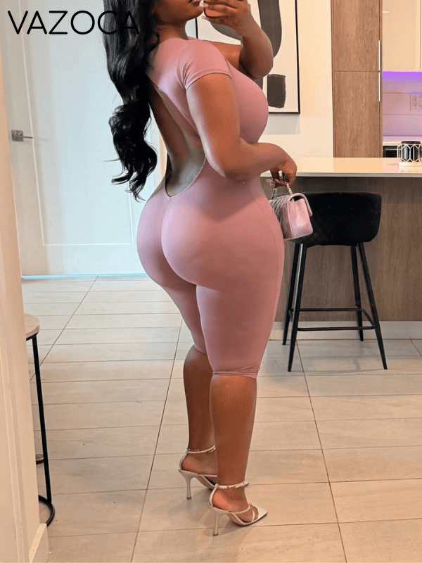 Solid Cut-out Romper