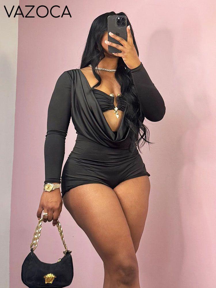 Sultry Plunge Romper