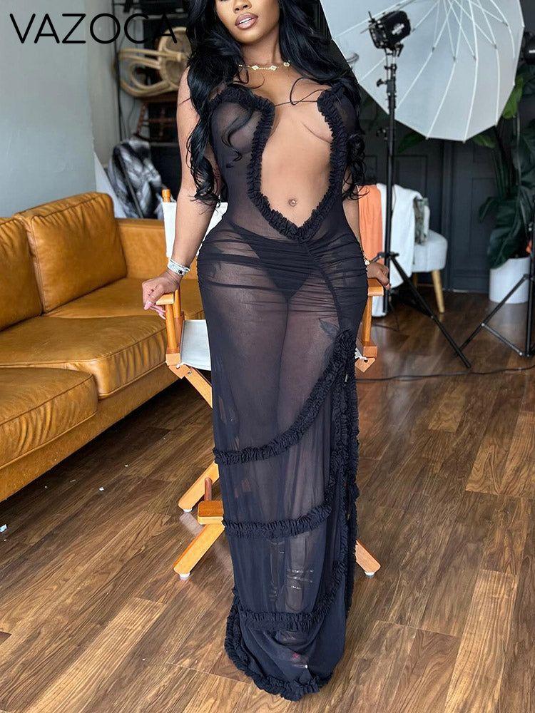 Vacay Mesh Sheer Dress