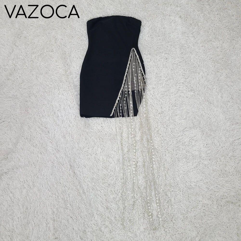 A Chain Bandage Mini Dress