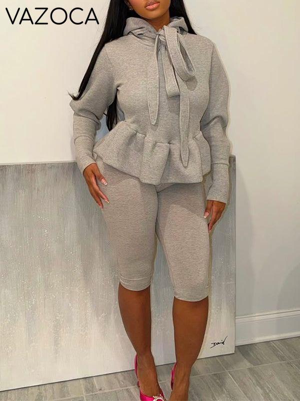 Solid Tied Hoodie