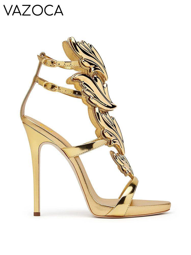 Gilded Goddess Wing Heel Sandals