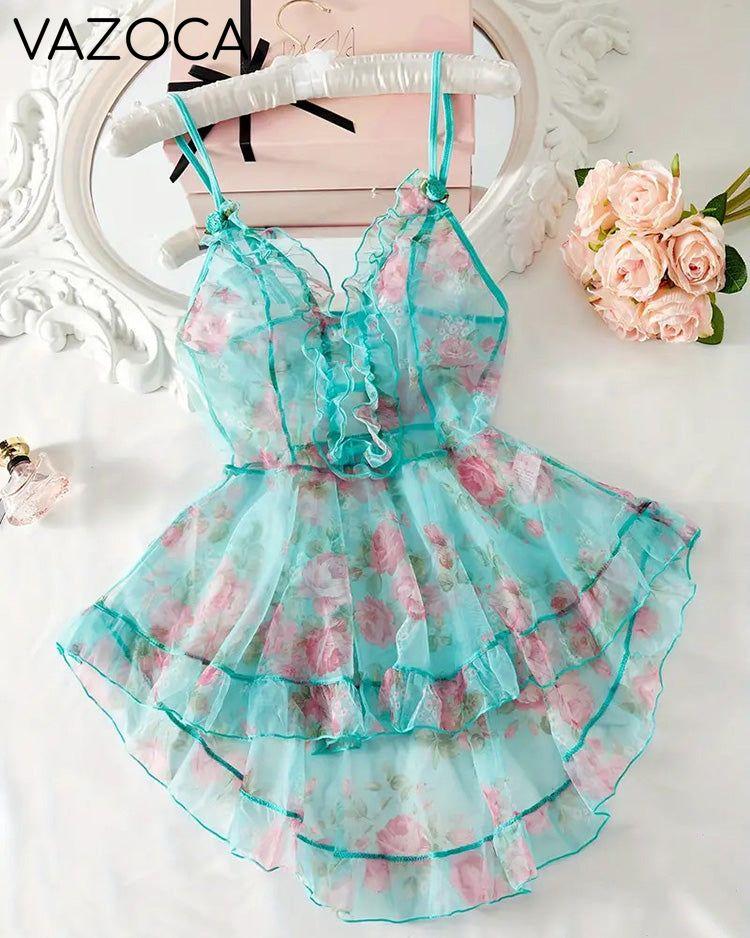 Floral Sheer Lingerie Slip