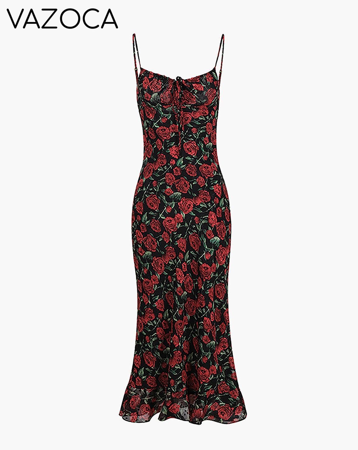 Bulgarian Roses Cami Long Dress