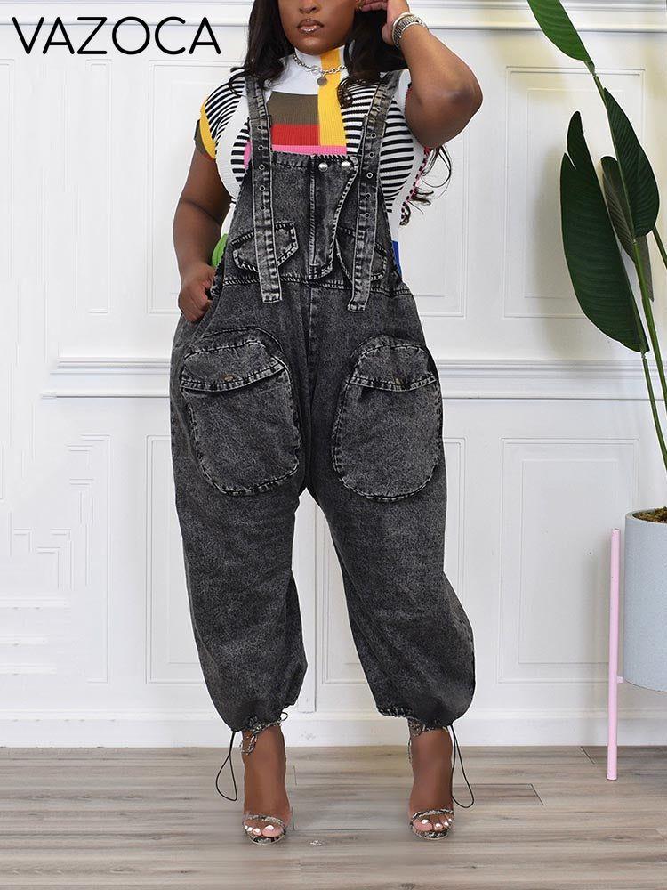 Denim Loose Overalls