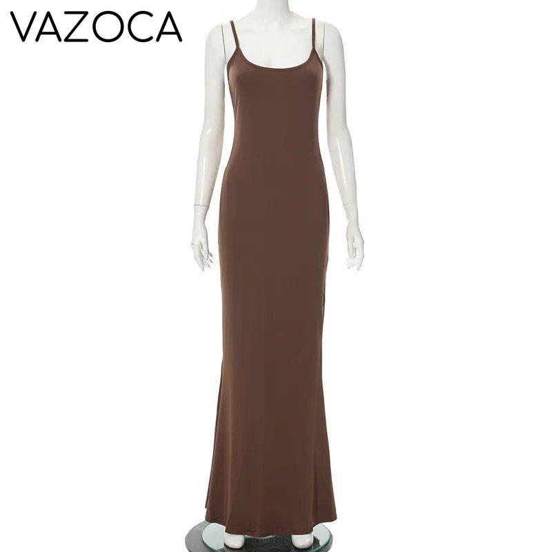 Bawdy Hugger Maxi Dress Dark Brown