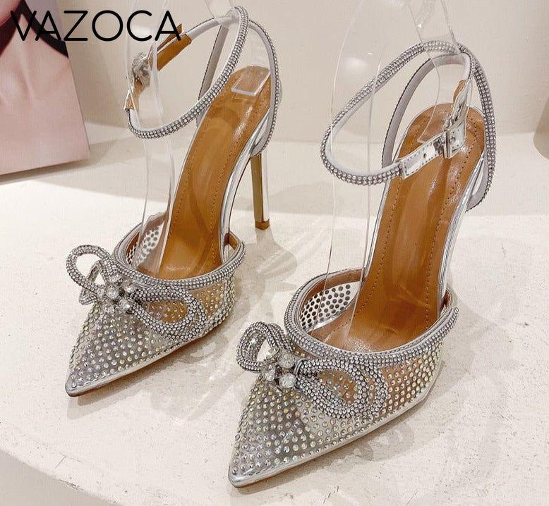 Butterfly-Knot Crystal High Heels