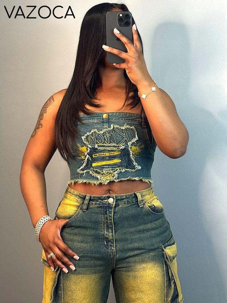 Denim Jacket & Pleated Skirt Set