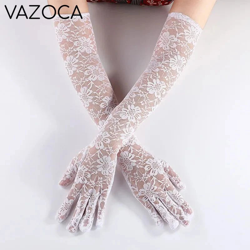 Elegant Lace Mesh Gloves