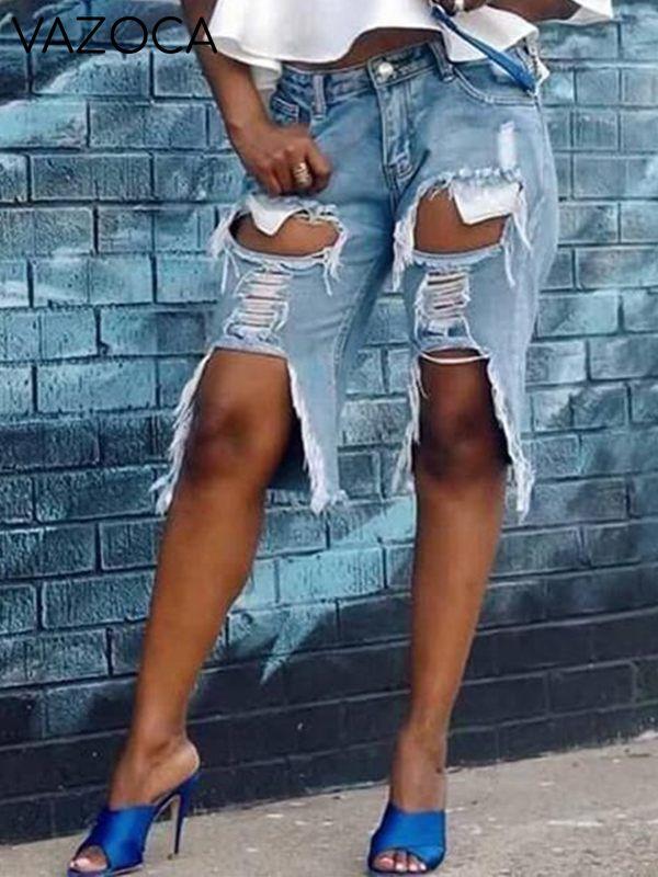 Ripped Bermuda Shorts--Clearance
