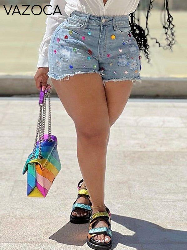 Morchique Studded Denim Shorts