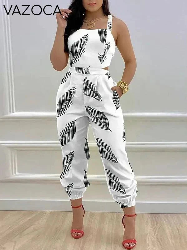 Tied Back Jogger Jumpsuit