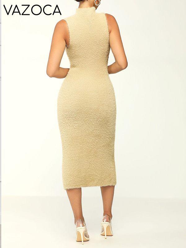 Fuzzy Sleeveless Dress--Clearance