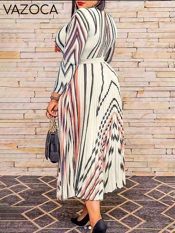 Printed Pleated Dress--Clearance