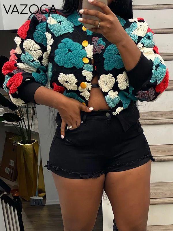 Gorgeousladie Floral Bomber Jacket