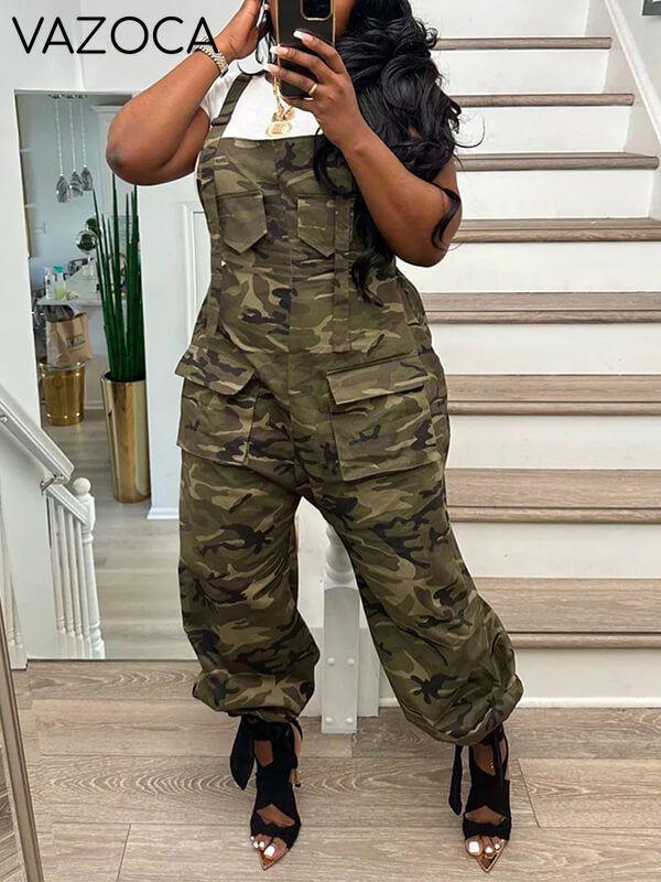 Camo Cargo Overalls