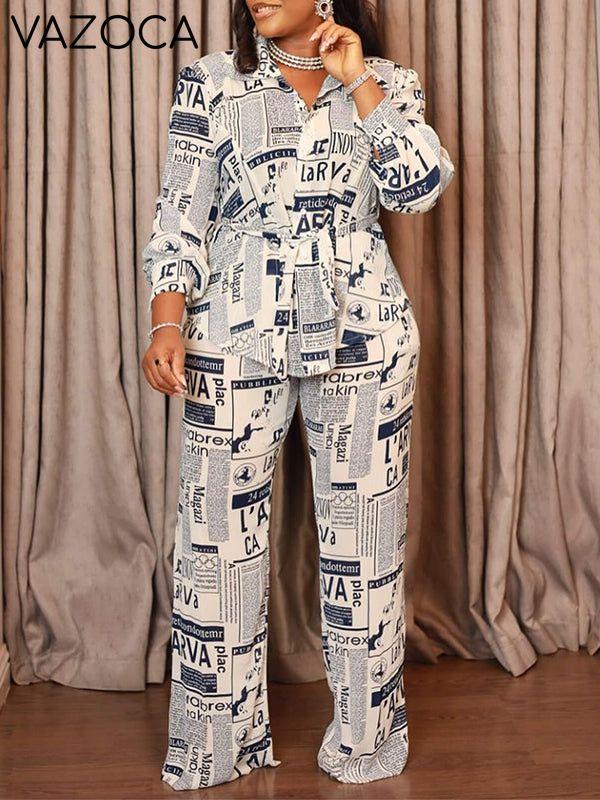 Gorgeousladie Printed Tied Shirt & Pants Set