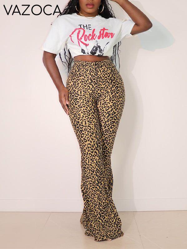 Leopard Flared Pants