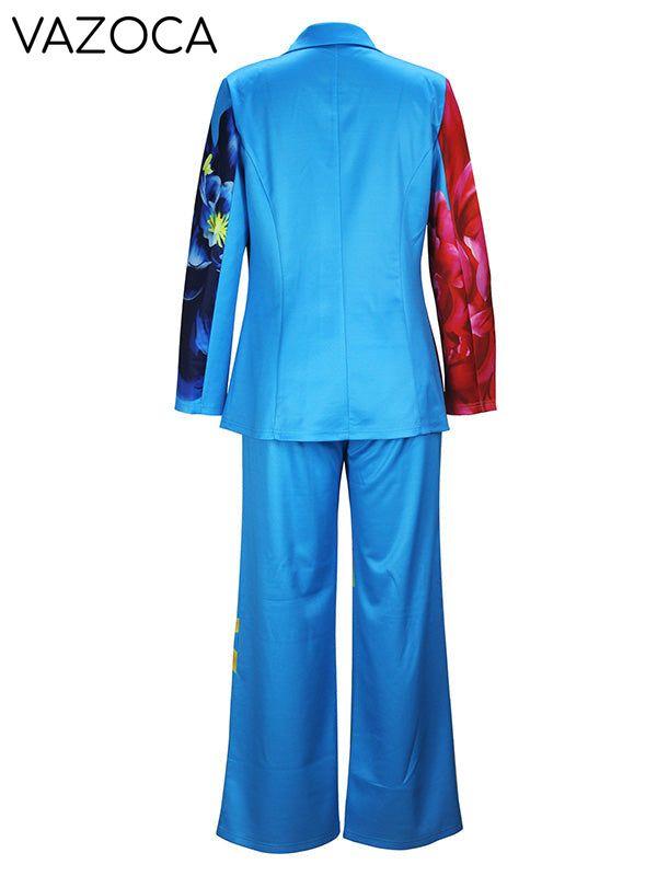 Printed Blazer & Pants Set