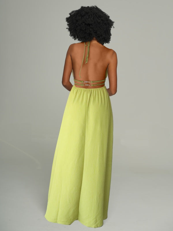 Halter Cutout Maxi Dress -- sold out