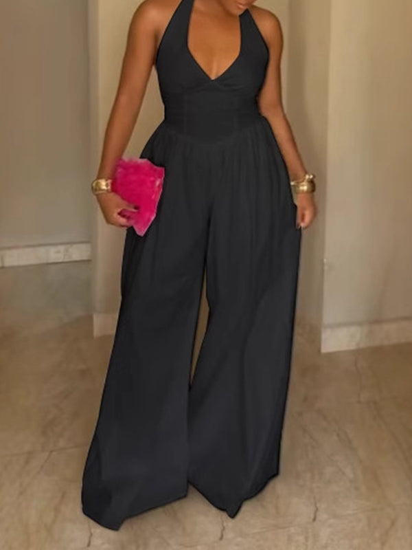 Morchique Halter Wide-Leg Jumpsuit