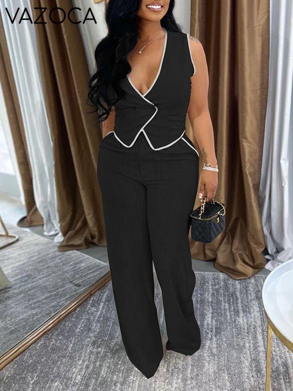 Piping Vest & Pants Set