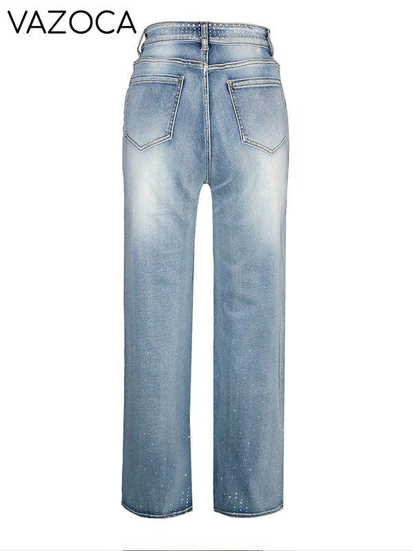 Studded Straight Jeans