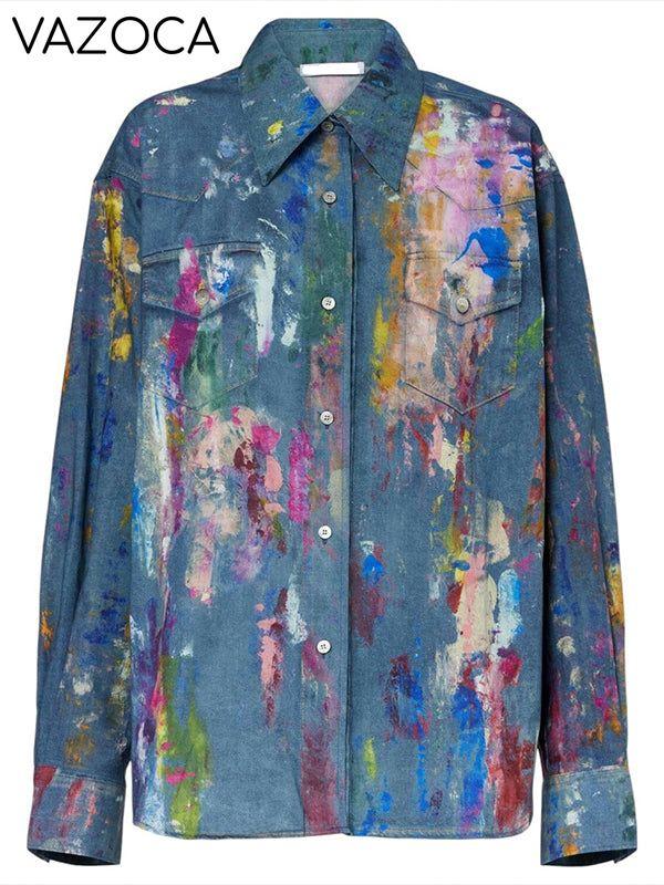 Printed Denim Shirt
