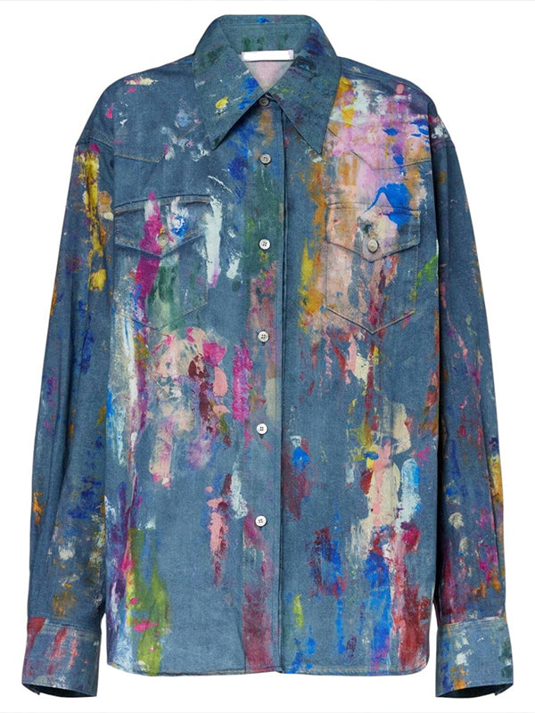 Printed Denim Shirt
