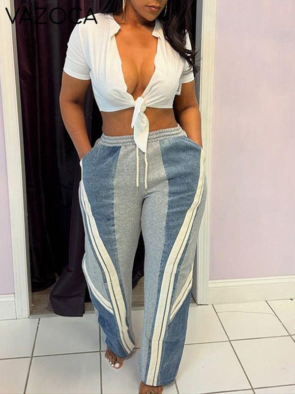 Colorblock Combo Pants
