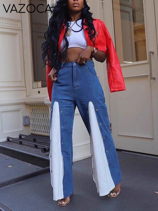 Two-Tone Combo Jeans
