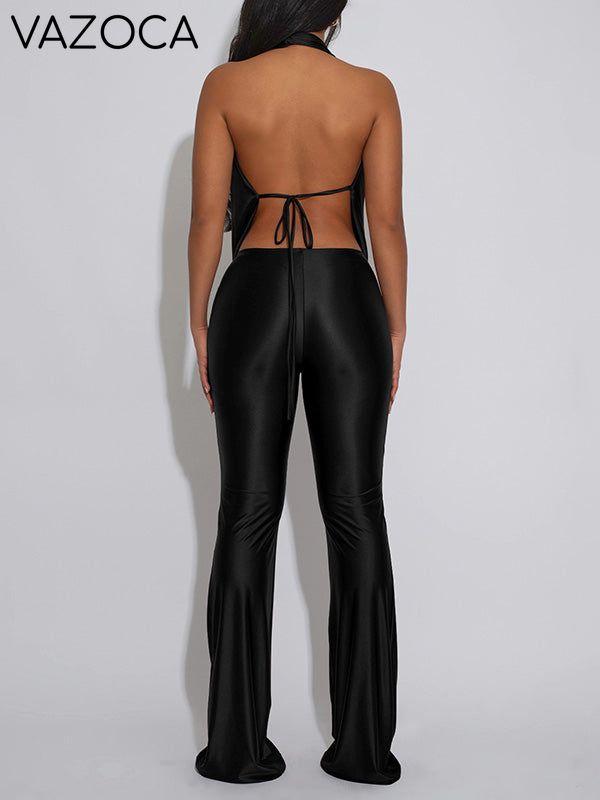 Cowl-Neck Halter Jumpsuit