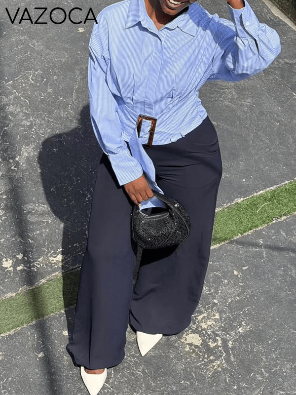 Stripe Belted Shirt